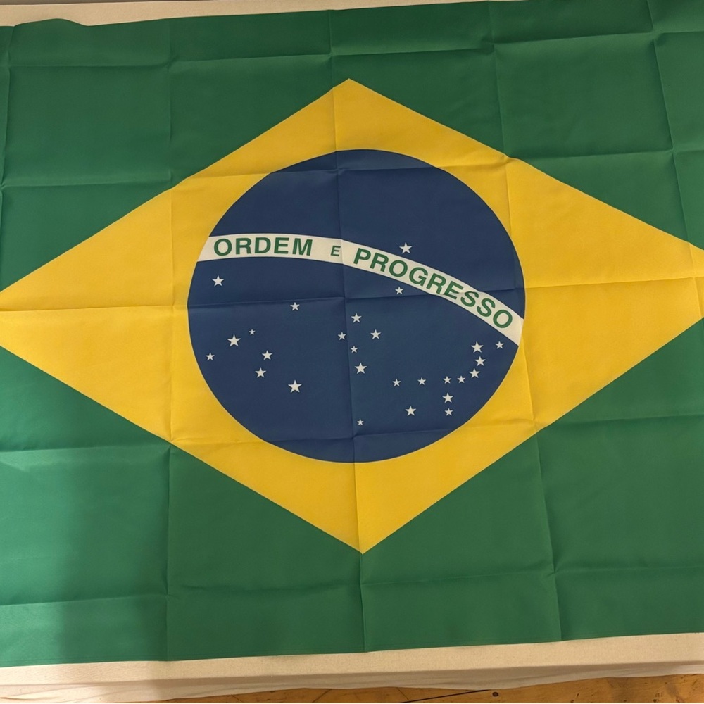 Brazilian Flag Decorative Banner - Green Yellow Blue
